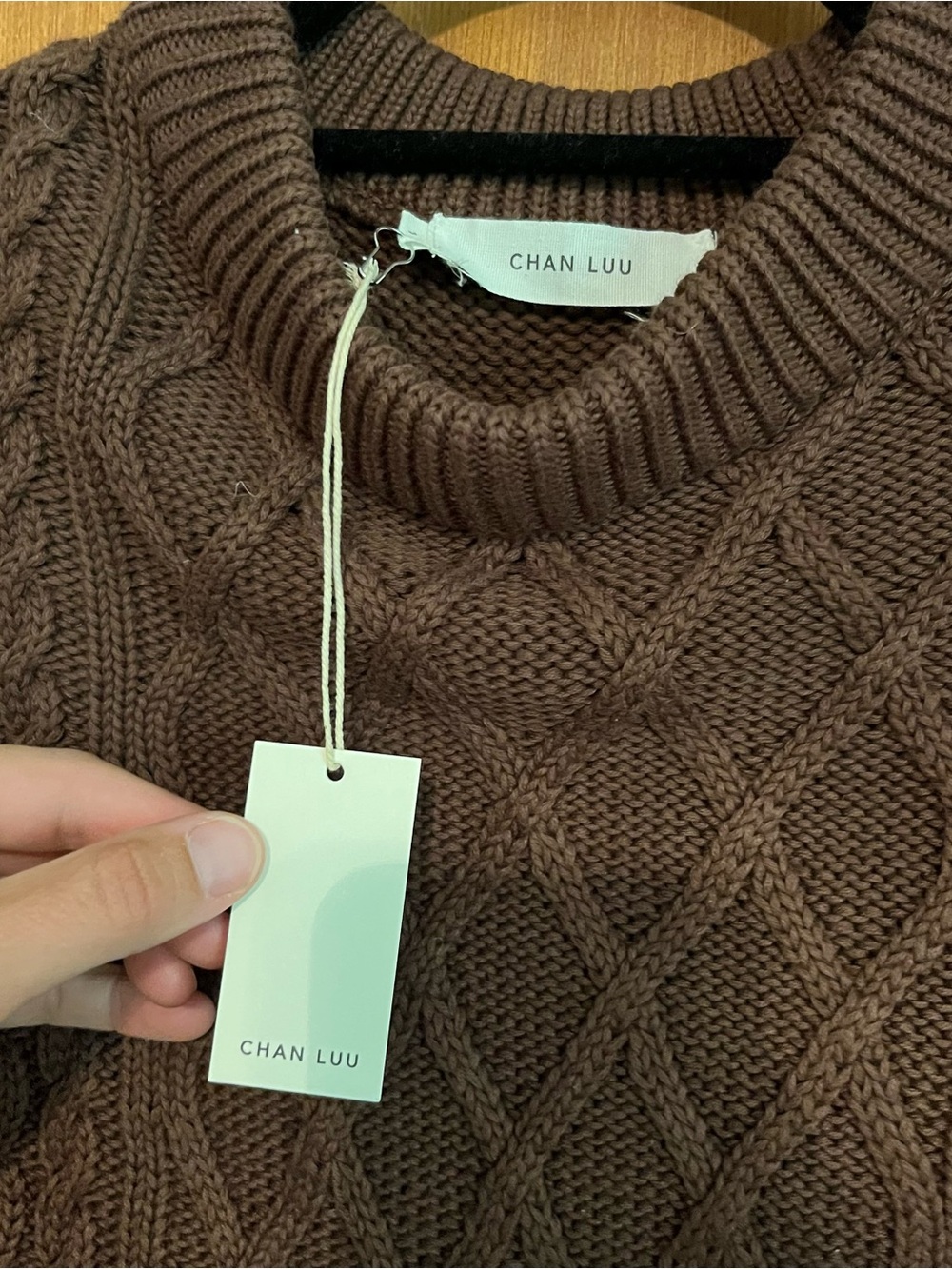 Chann Lu Cable Knit Sweater, NWT - Picture 4 of 5